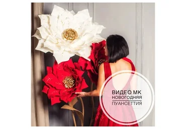 Новогодняя пуансеттия (Ольга Ольнева)