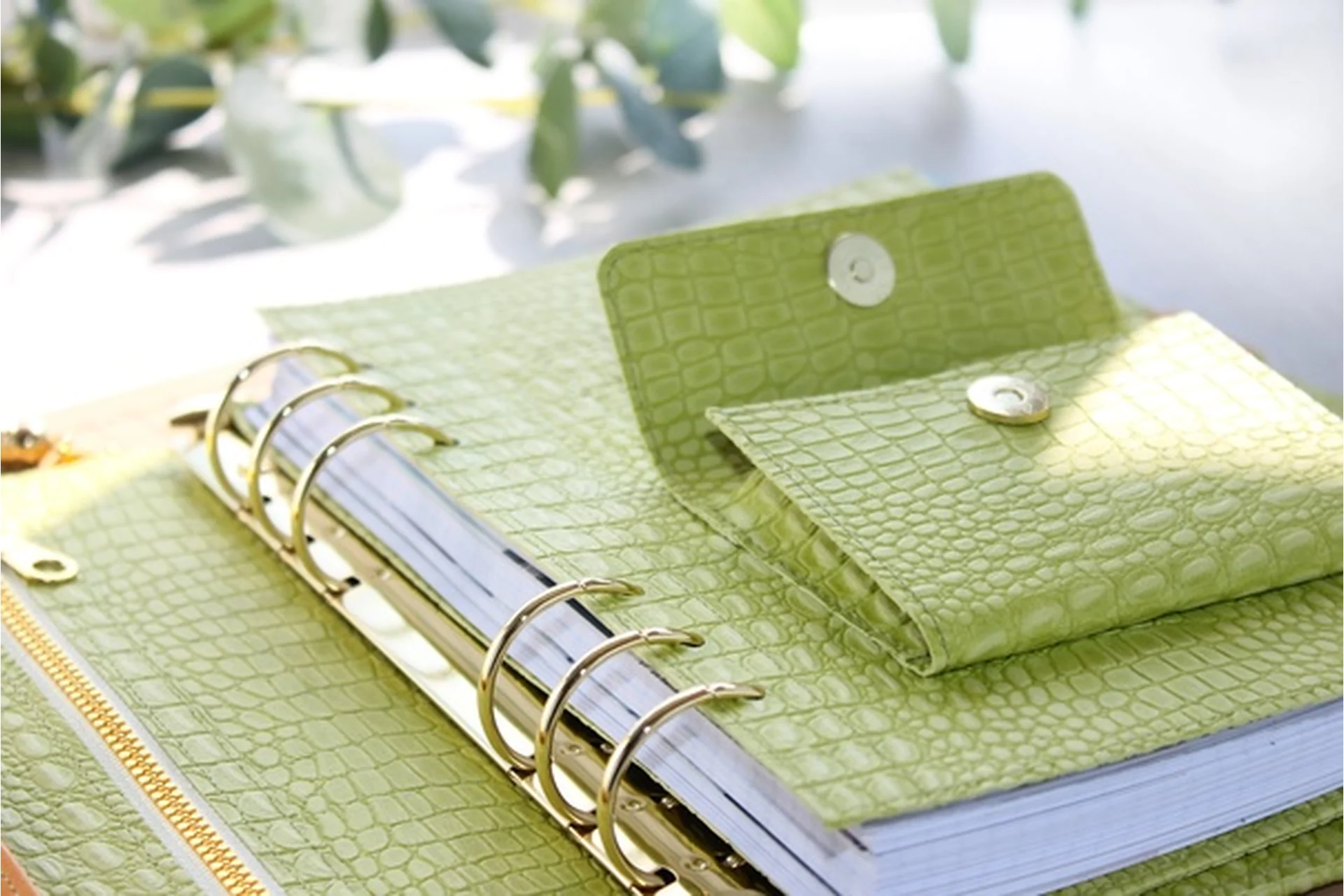 Планер из переплётного кожзама с пеналом на молнии и разделителем карманами (Александра Смоляженко), фото 1 из 1.