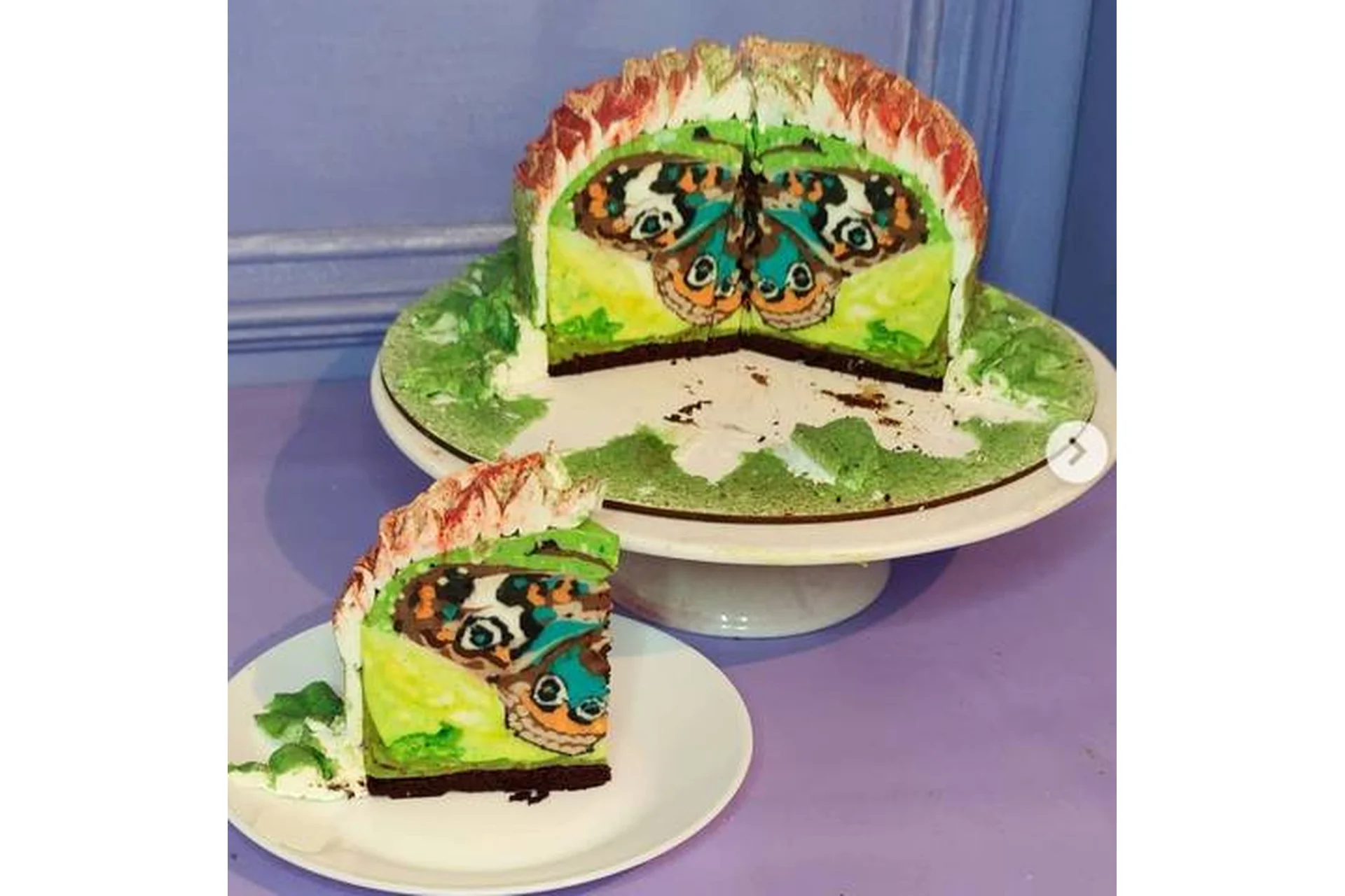 Мастер класс в технике cakeinside «Бабочки и весна» (Евгения Кизленко), фото 1 из 1.