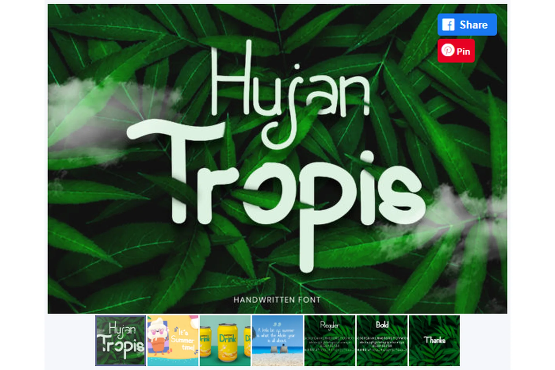 [Creativefabrica] Hujan Tropis Font (sambogocreative), фото 1 из 1.