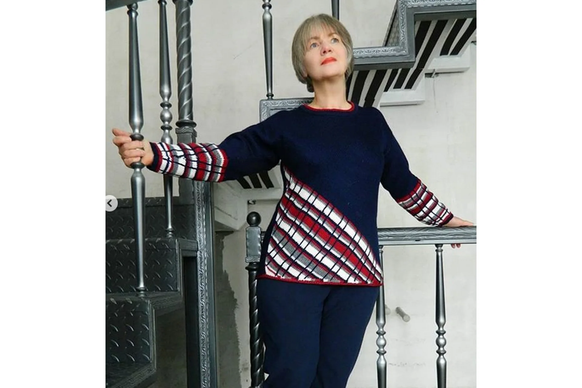 Пуловер «Клетка по диагонали» (kozhanrita), фото 1 из 1.