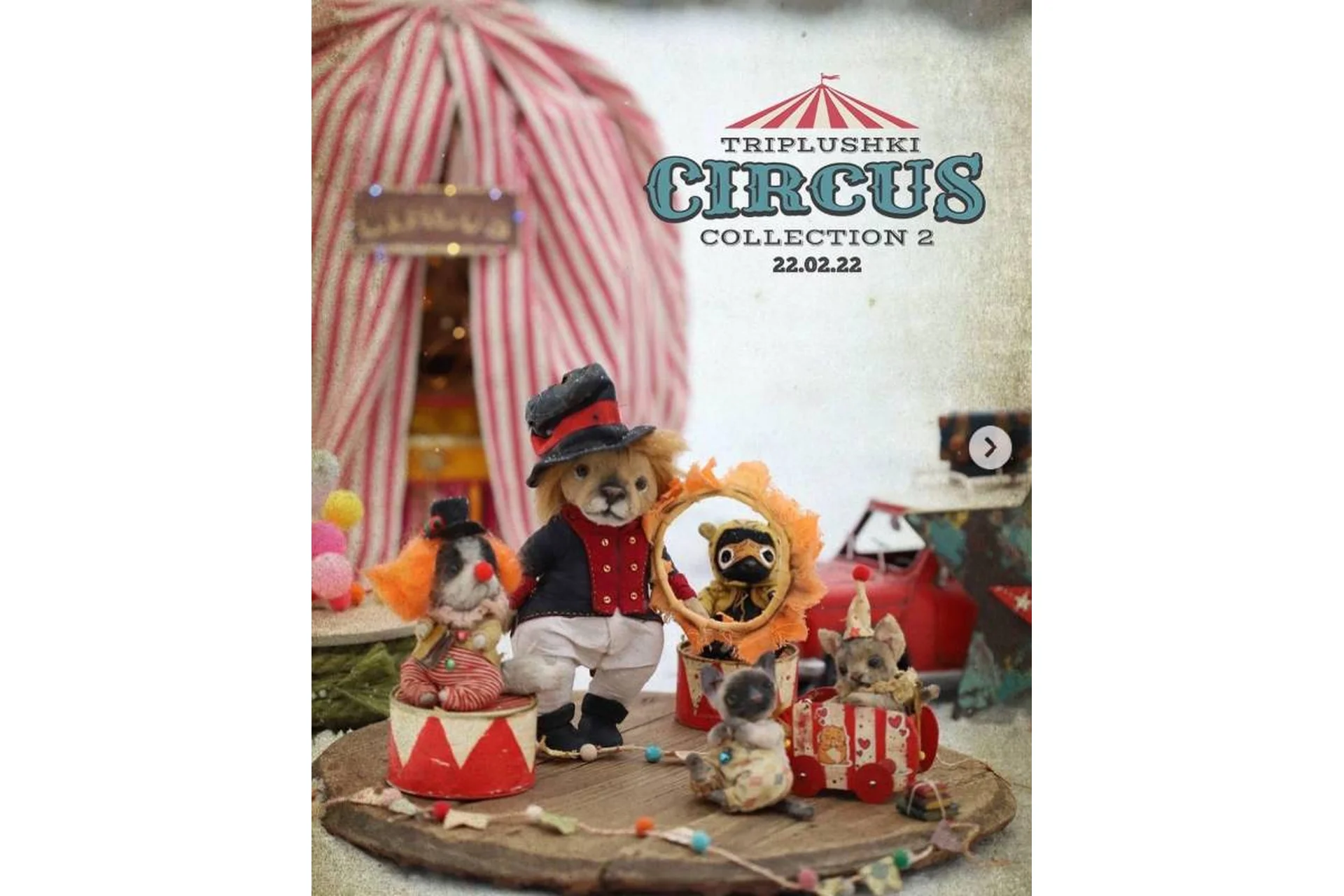 Triplushki_circus_collection2. Часть 2. Лев, кот девон рекс и кот экзот (Таисия Клонингер), фото 1 из 1.