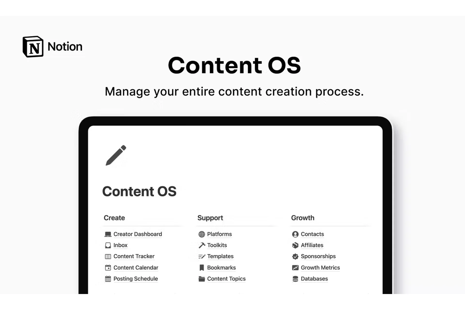 [Notion] Content Operating System (Easlo), фото 1 из 1.