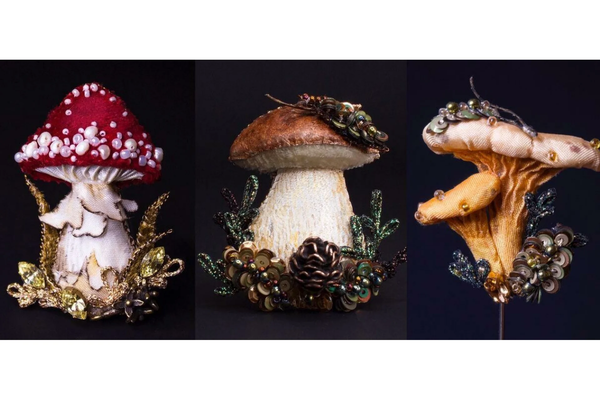 Броши Грибочки. Тариф - Полный курс (Анастасия Демидова), фото 1 из 1.