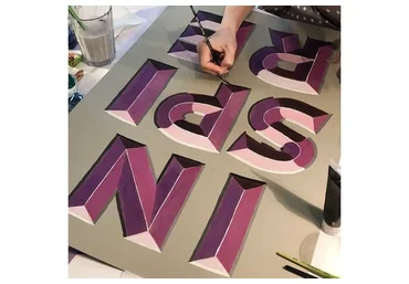 [Lettering School] 3D леттеринг. Рисование объемных букв (Анна Рольская)