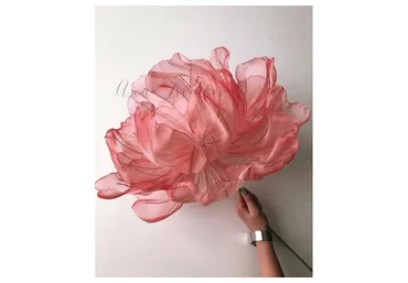 Пион из органзы (Анна Цветкова)