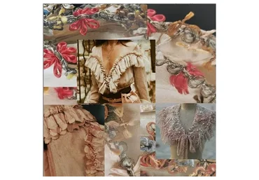 Вышивальное реалити. Ботаническая авангардная вышивка нитями и лентами на воротнике (Лена Завражина)