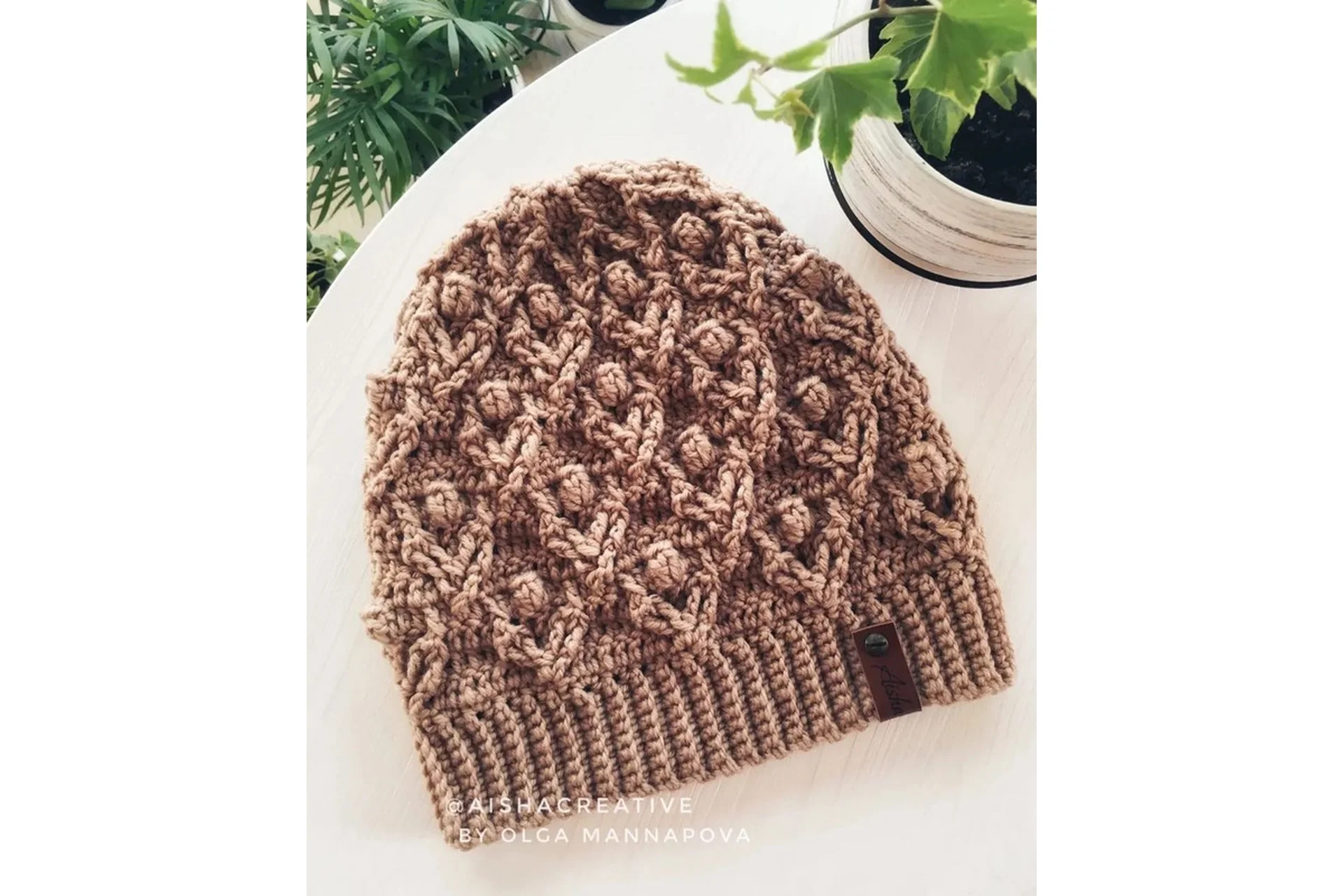 [aishacreative] Шапочка «Мокка» крючком (Ольга Маннапова), фото 1 из 1.