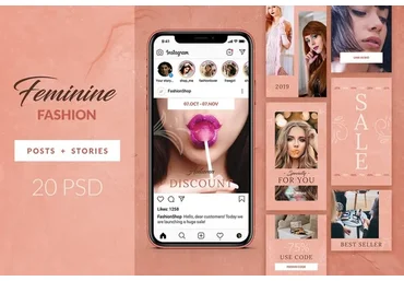 [Envato elements] Feminine Fashion Insta Pack (Sko4)