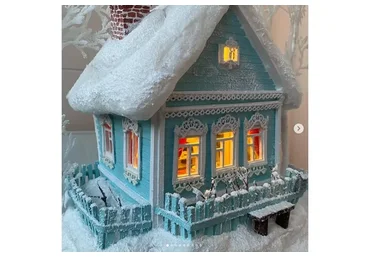 Миниатюрный зимний домик (gala_khrisanova)