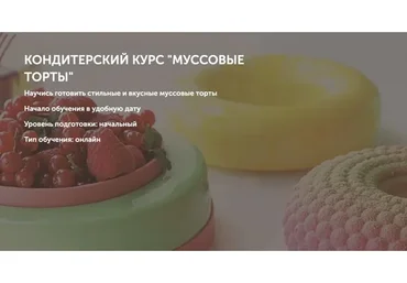 Муссовые торты. Тариф Самостоятельно  (Ольга Шлычкова)