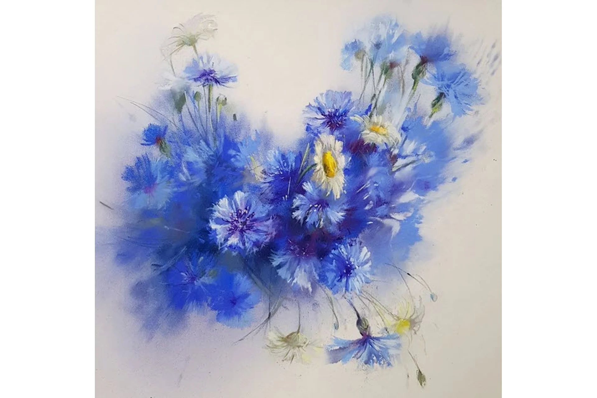 [enterclass] Летний букет. Цветы пастелью (Татьяна Каштальян), фото 1 из 1.