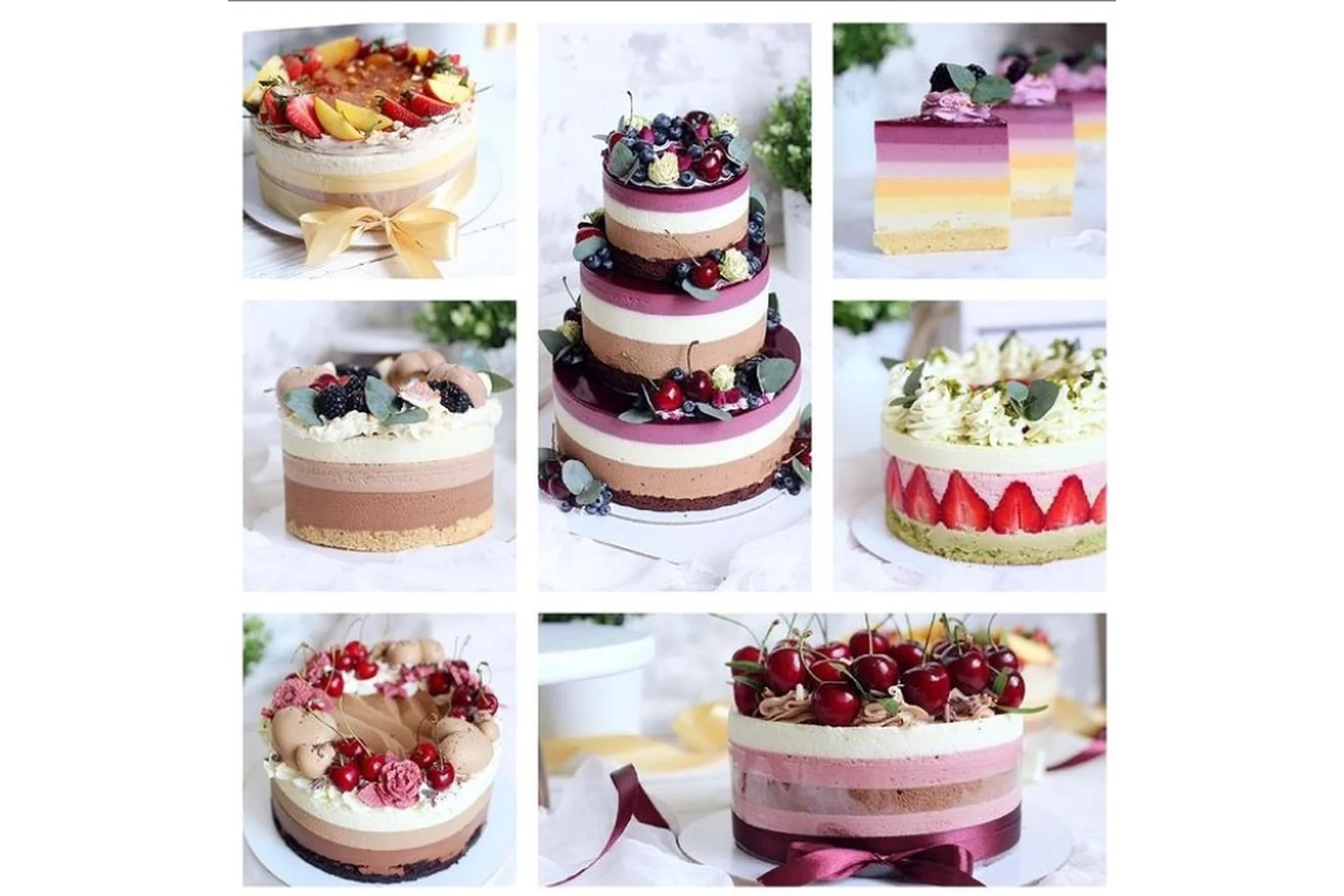 [Nezabudka Cake] Сборник «полосатые» торты. Летняя коллекция (Алина Селиванова), фото 1 из 1.