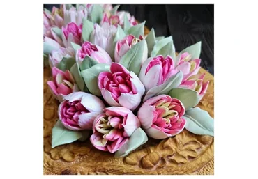 Тюльпаны из зефира. Посмотреть (Лариса Лазарева)