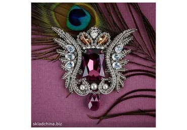 Брошь с кристаллами Сваровски Крылья. Тариф Стандарт (Елена Кострикина)