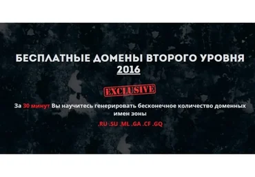 Бесплатные домены второго уровня, 2016 (Роман Мялкин)