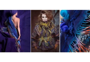 Прикладное цветоведение. Арт-шарф с объёмным декором и жгутами (Диана Нагорная)