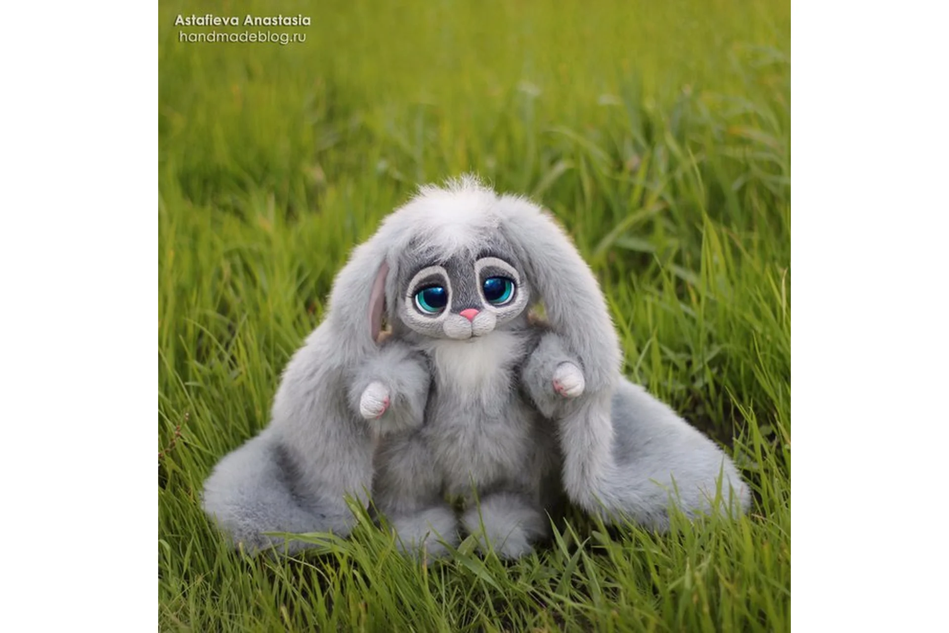 Пушистый Зайка в смешанной технике (Анастасия Астафьева), фото 1 из 1.