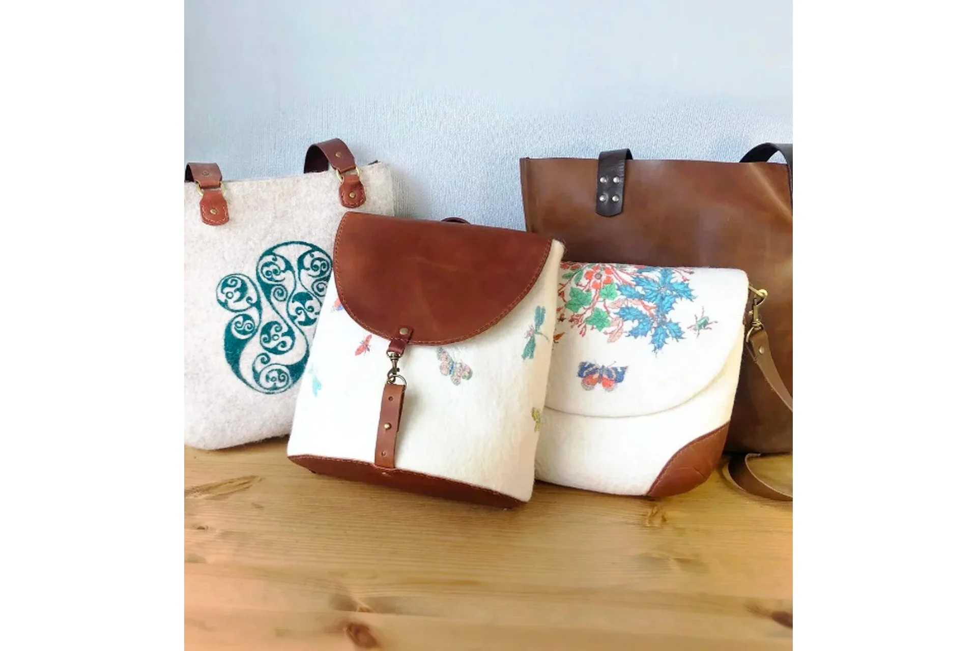 Большое путешествие. Валяние сумки и рюкзака на 3D шаблоне. Работа с кожей (Александра Александрова), фото 1 из 1.