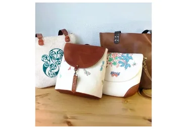 Большое путешествие. Валяние сумки и рюкзака на 3D шаблоне. Работа с кожей (Александра Александрова)