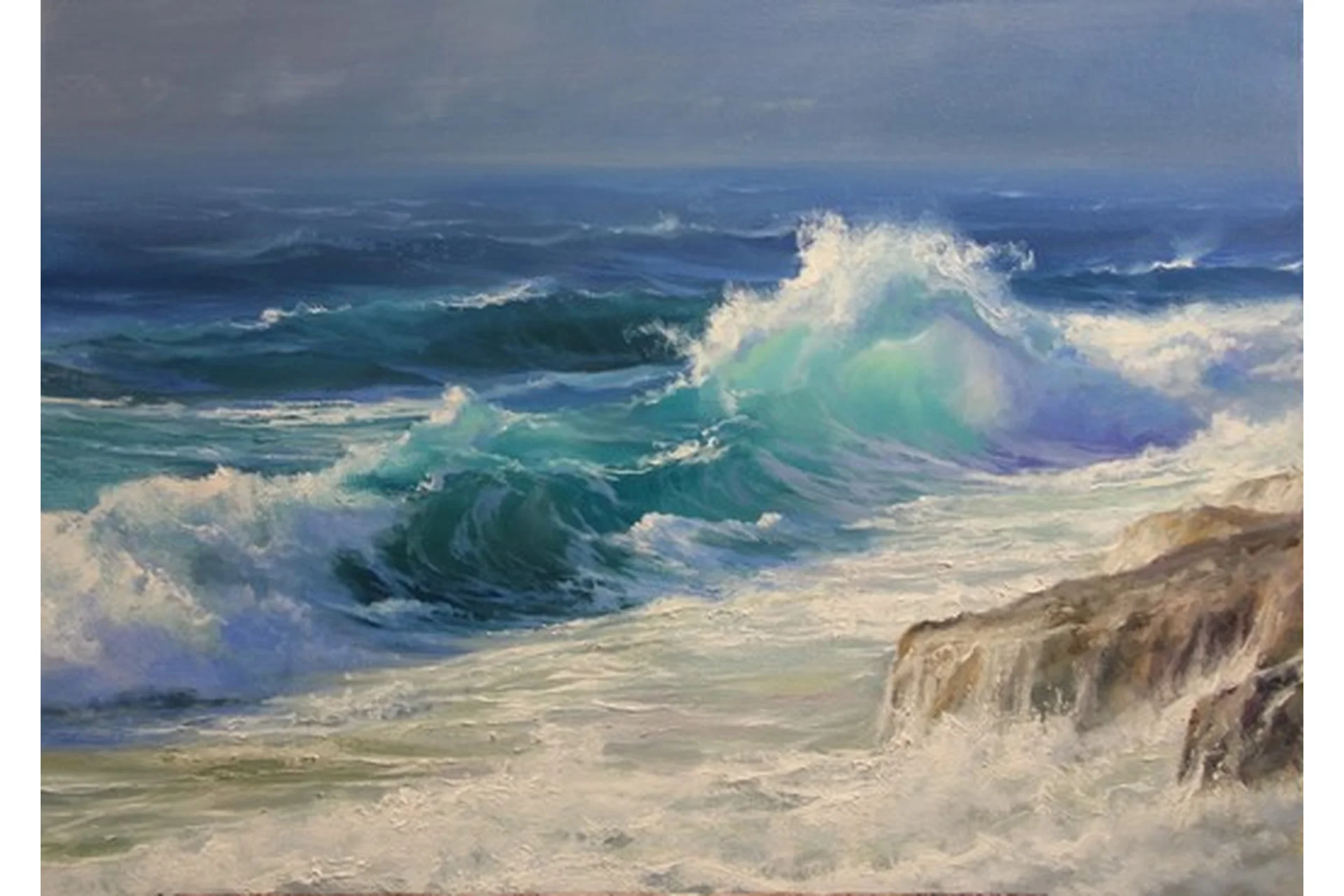 [Школа импрессионизма] Море. Прозрачная волна (Игорь Сахаров), фото 1 из 1.