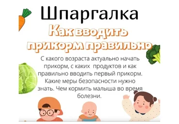[kpuctakl] Шпаргалка - как вводить прикорм правильно (Кристина Трофимова)