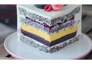 Нежнейший черника-манго на маковом бисквите (Наталья Оленникова)