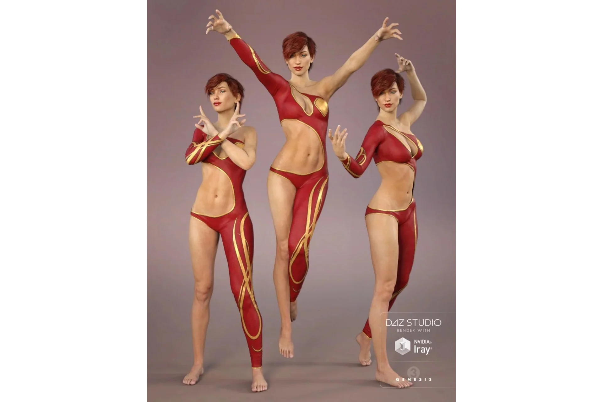 [Daz3D] Dark Spell Poses for Genesis 3 Females (Val3dart), фото 1 из 1.