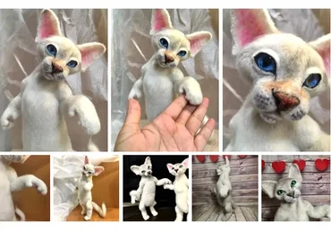 [Радуга Амигуруми] Кошка породы Девон-Рекс (Диля Азизова)