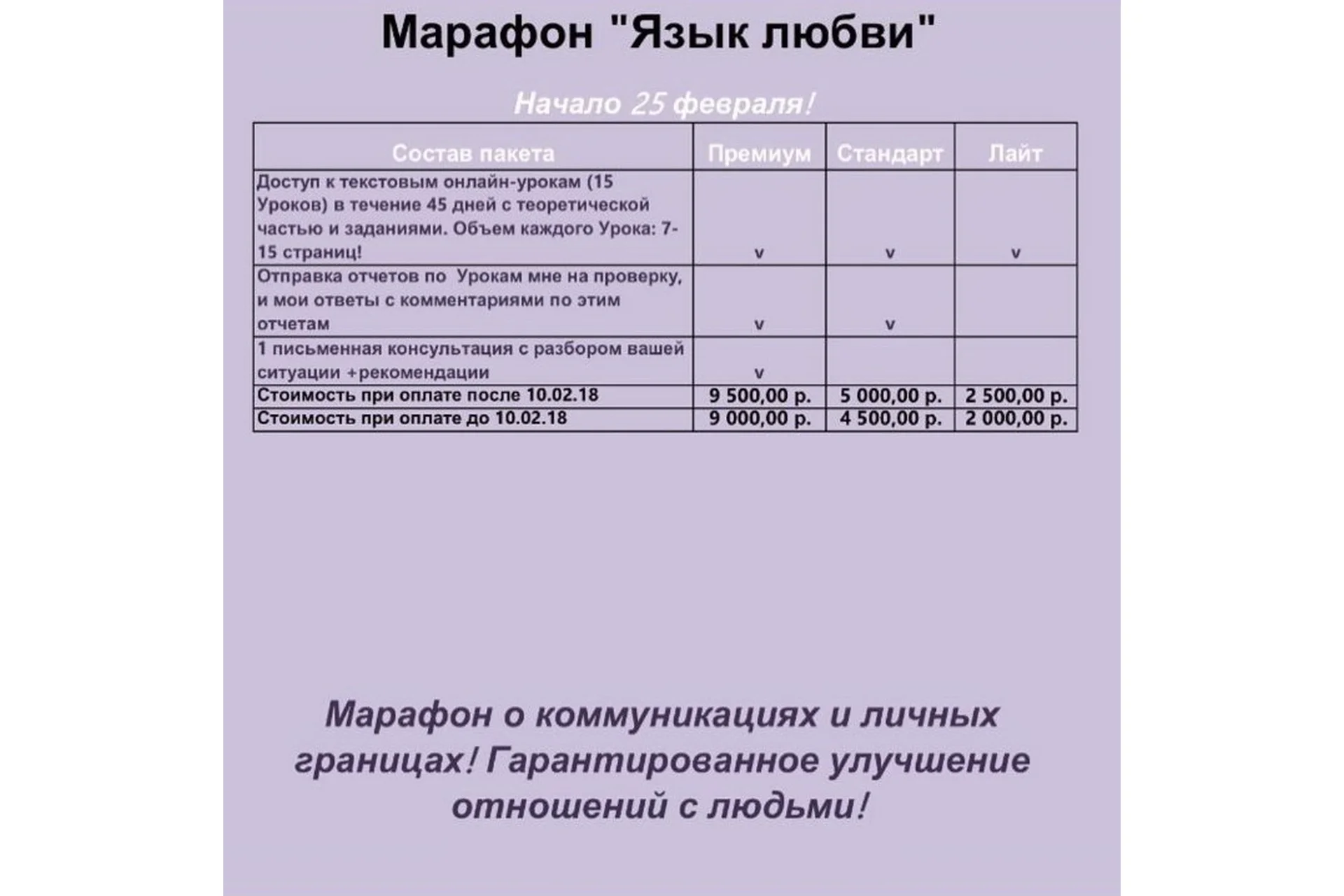 Язык любви. Пакет «Лайт» (Натали Романистка), фото 1 из 1.