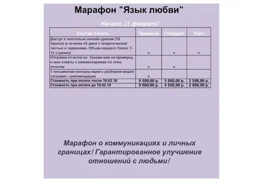 Язык любви. Пакет «Лайт» (Натали Романистка)