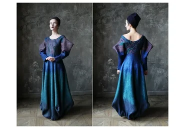 Сложное платье в технике «Плетение» (Алёна Селезнева)