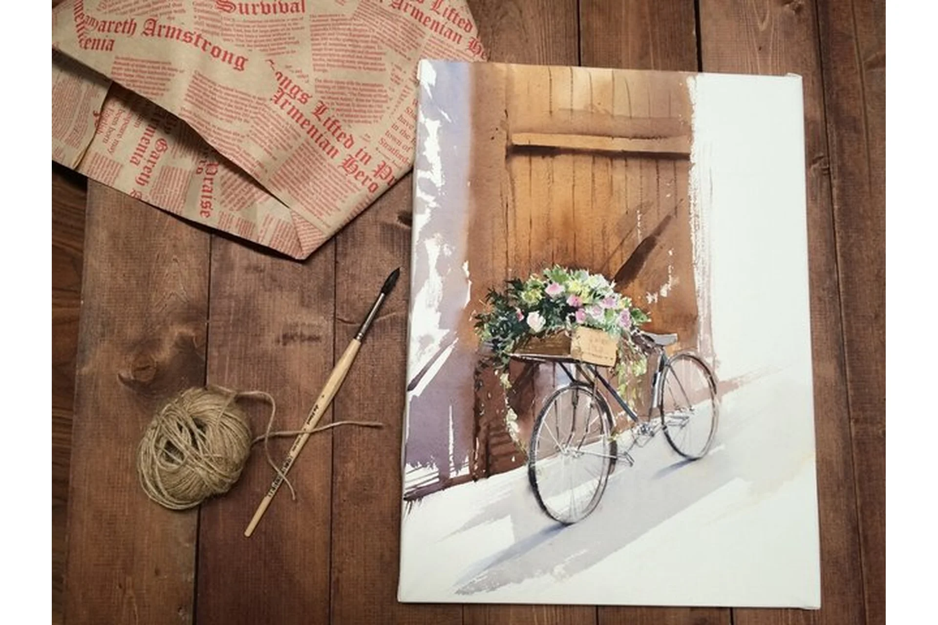 [KalachevaSchool] Велосипед с цветами (Вероника Калачева), фото 1 из 1.