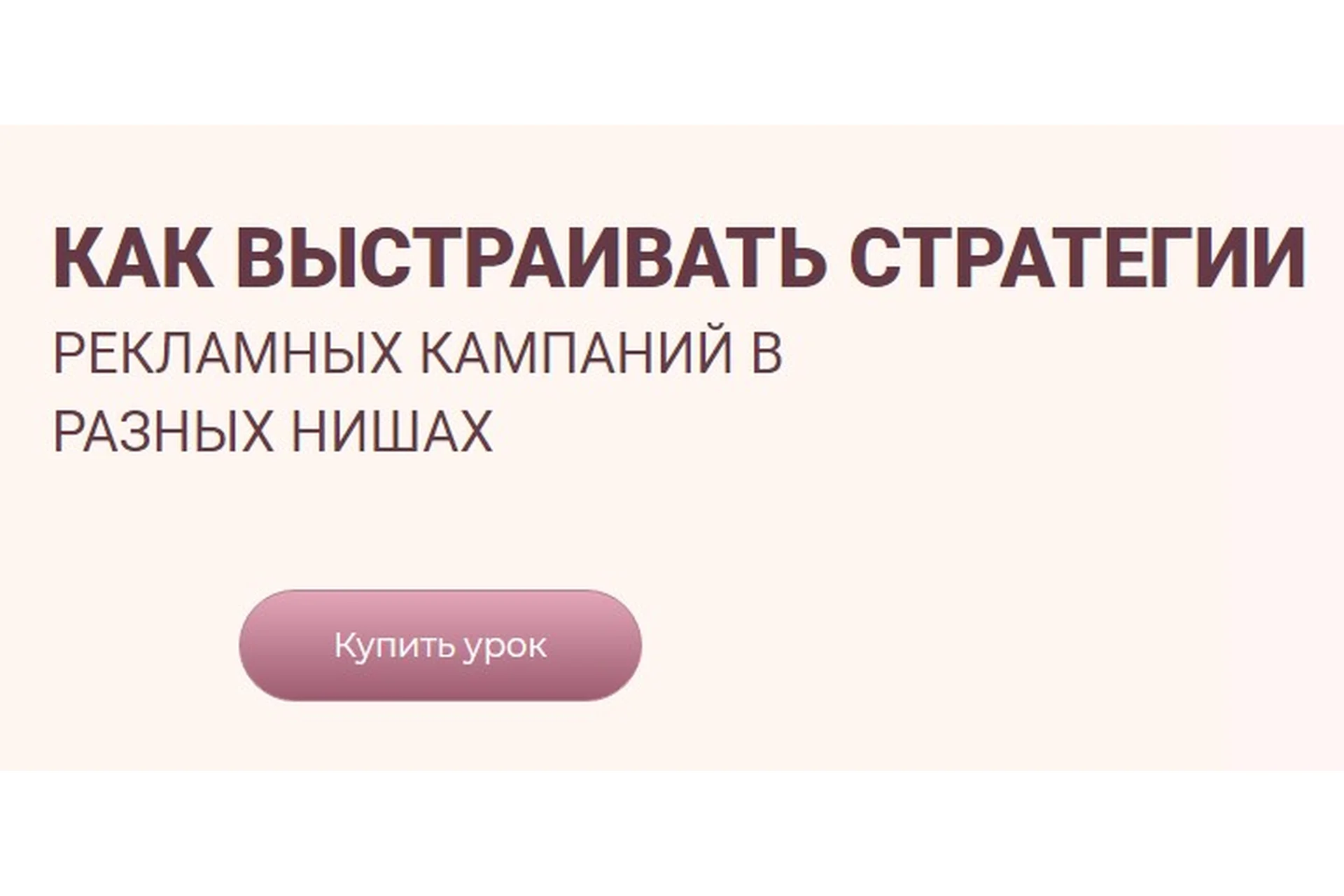 Как выстраивать стратегии рекламных кампаний в разных нишах (Лилия Жаркова), фото 1 из 1.