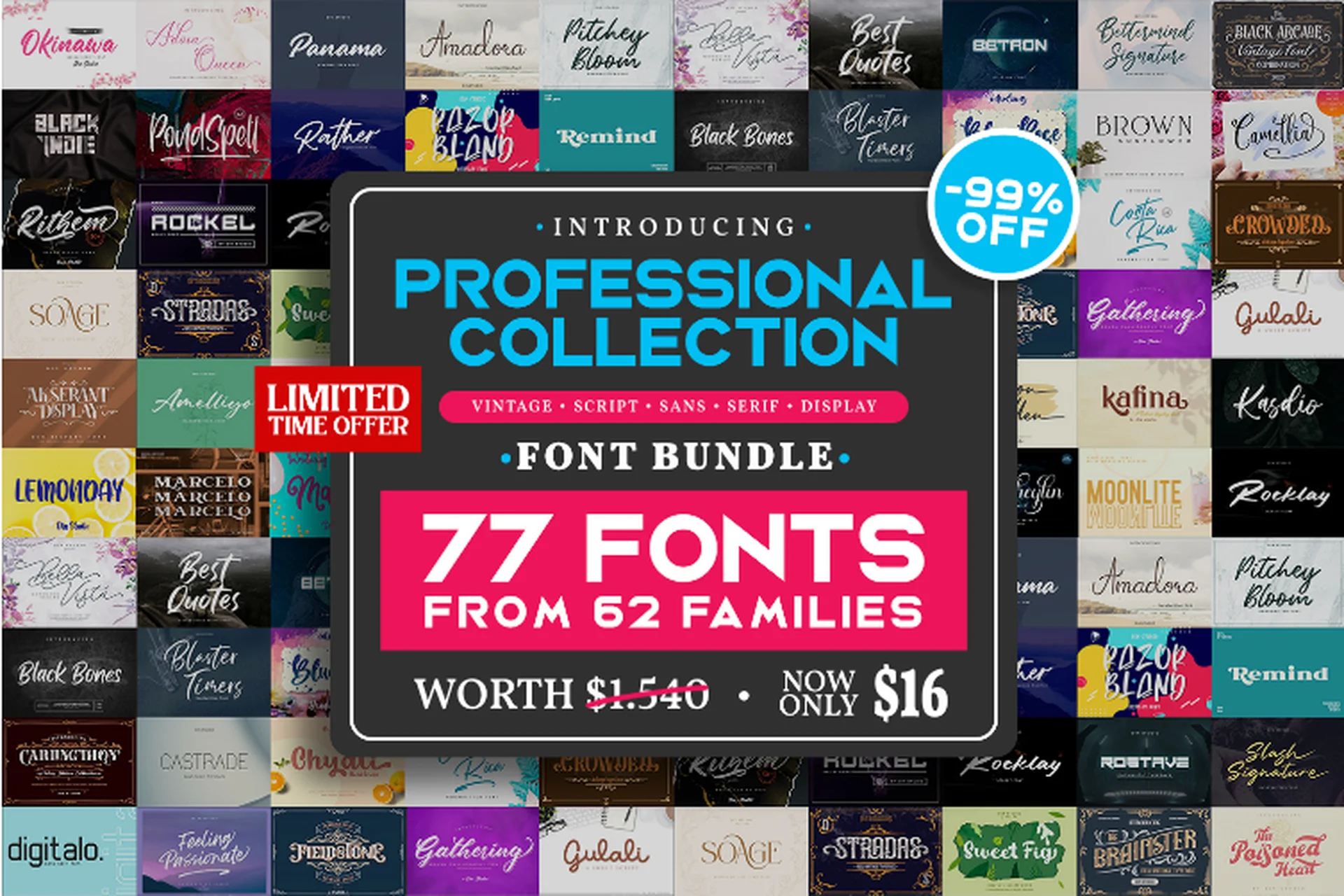 [Сreativefabrica] Professional Collection Font Bundle (Din Studio), фото 1 из 1.