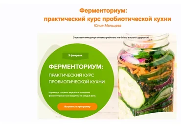 Ферменториум: практический курс пробиотической кухни, пакет Полный, февраль 2020 (Юлия Мальцева)