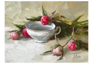 [lectoroom] Натюрморт с пионами маслом (Мария Павлова)