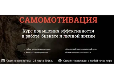 Самомотивация. Курс повышения эффективности в работе, бизнесе и личной жизни. 2016 (Филипп Богачев)