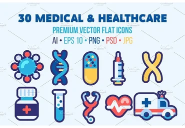[Creativemarket] 30 Medical Flat Icons Good for Logo (Ollysweatshirt)