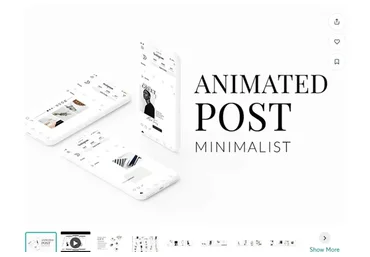 [CreativeMarket] Анимированные Instagram Минималистский пост / Animated Minimalist Post (Eviory)