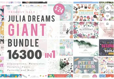 [Creativemarcet] Большой набор - 16300 графических элементов