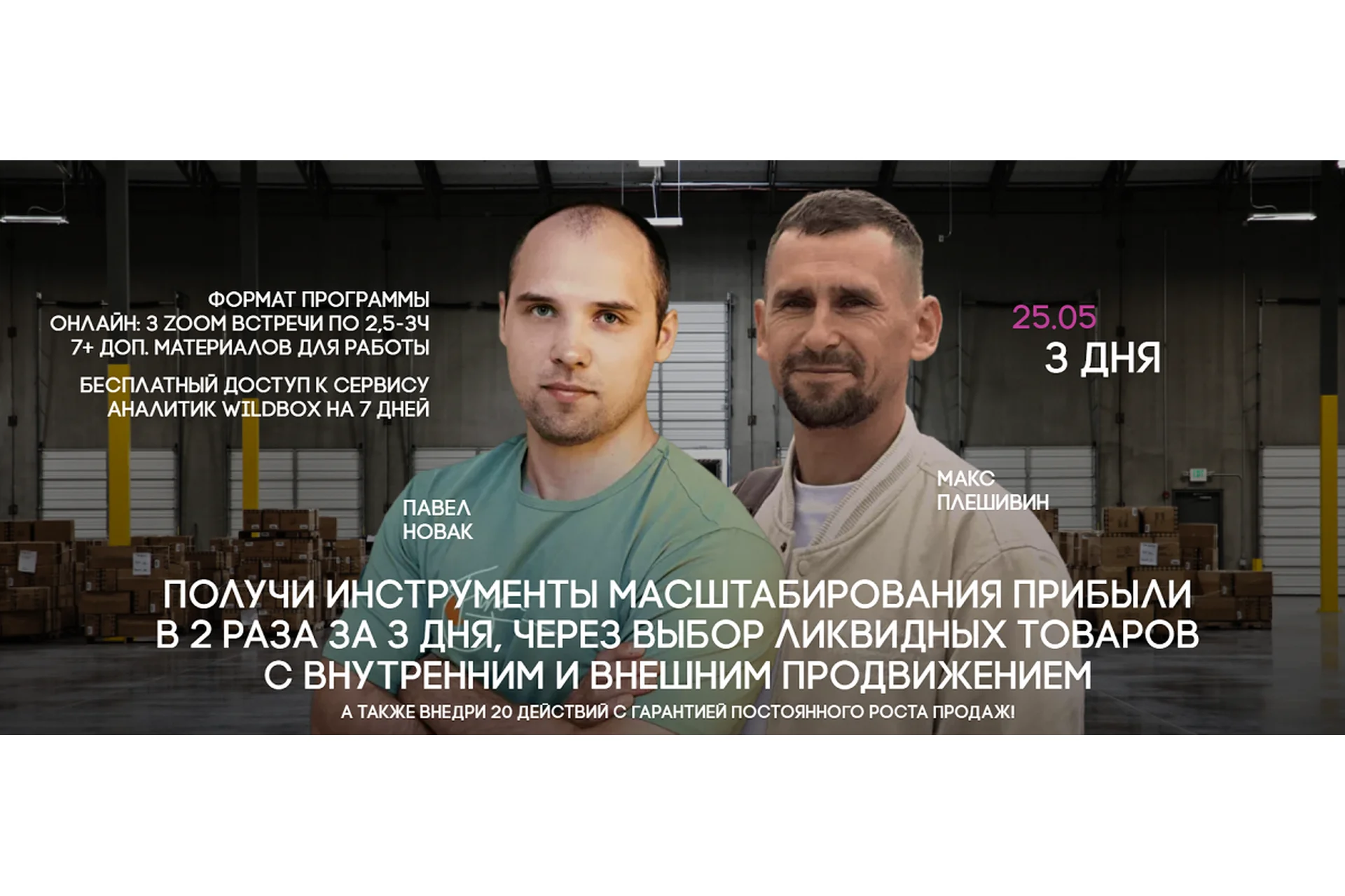 Интенсив по WildBerries. Получи инструменты масштабирования прибыли (Павел Новак, Максим Плешивин), фото 1 из 1.
