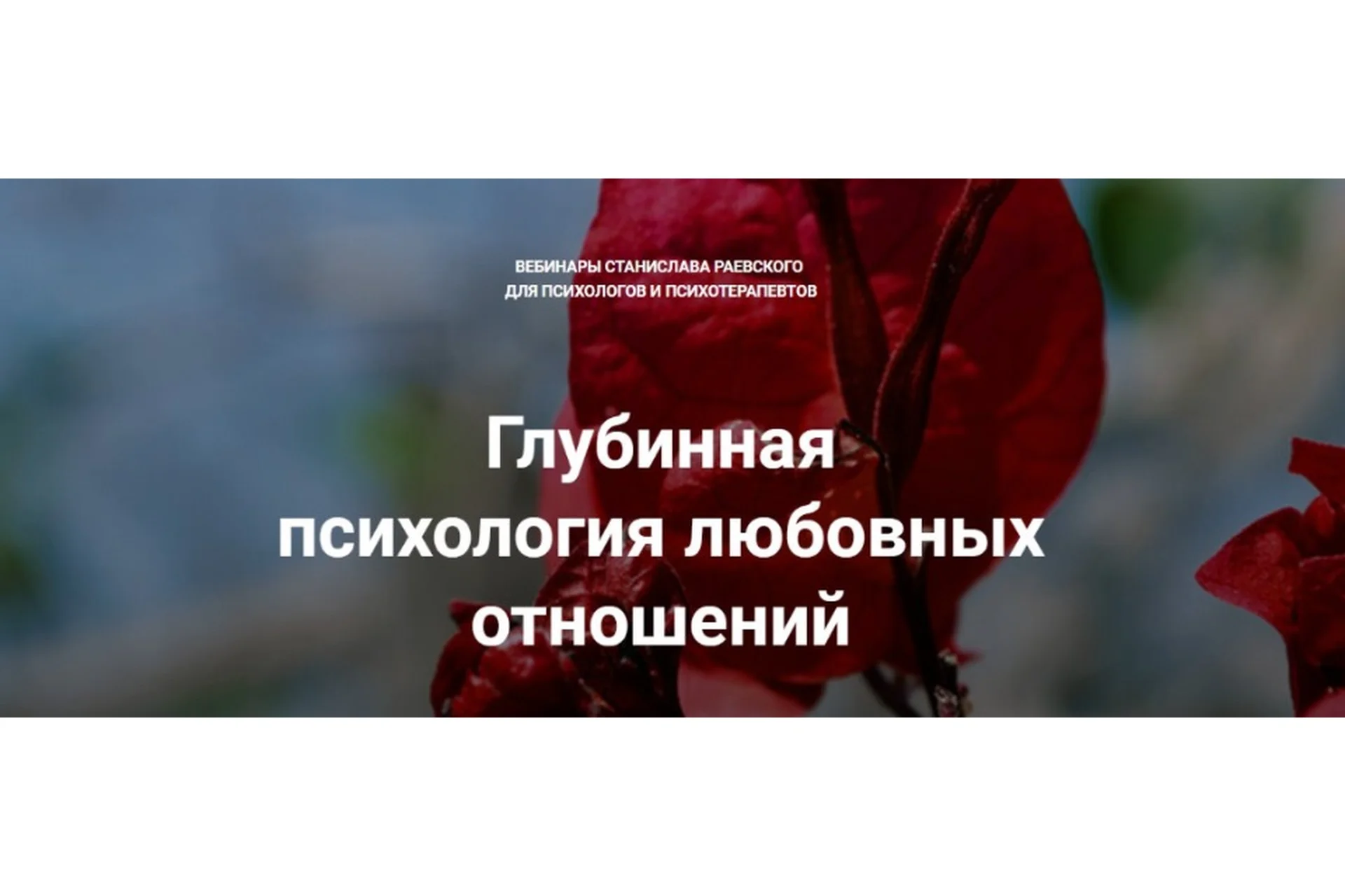 [МААП] Глубинная психология любовных отношений. Все вебинары курса (Станислав Раевский), фото 1 из 1.