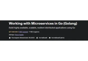 [Udemy] Working with Microservices in Go (Golang) (Тревор Соулер)