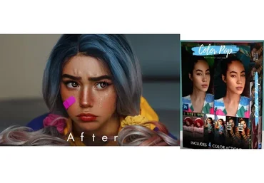 Ретушь фотографий. Geo's Retouching Tutorial + Color Action pack Bundle with Bonus (Geo Leon)