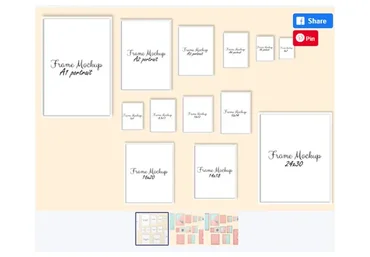 [Creativefabrica] Vertical Frame Mockup Bundle (White Hart Co.)