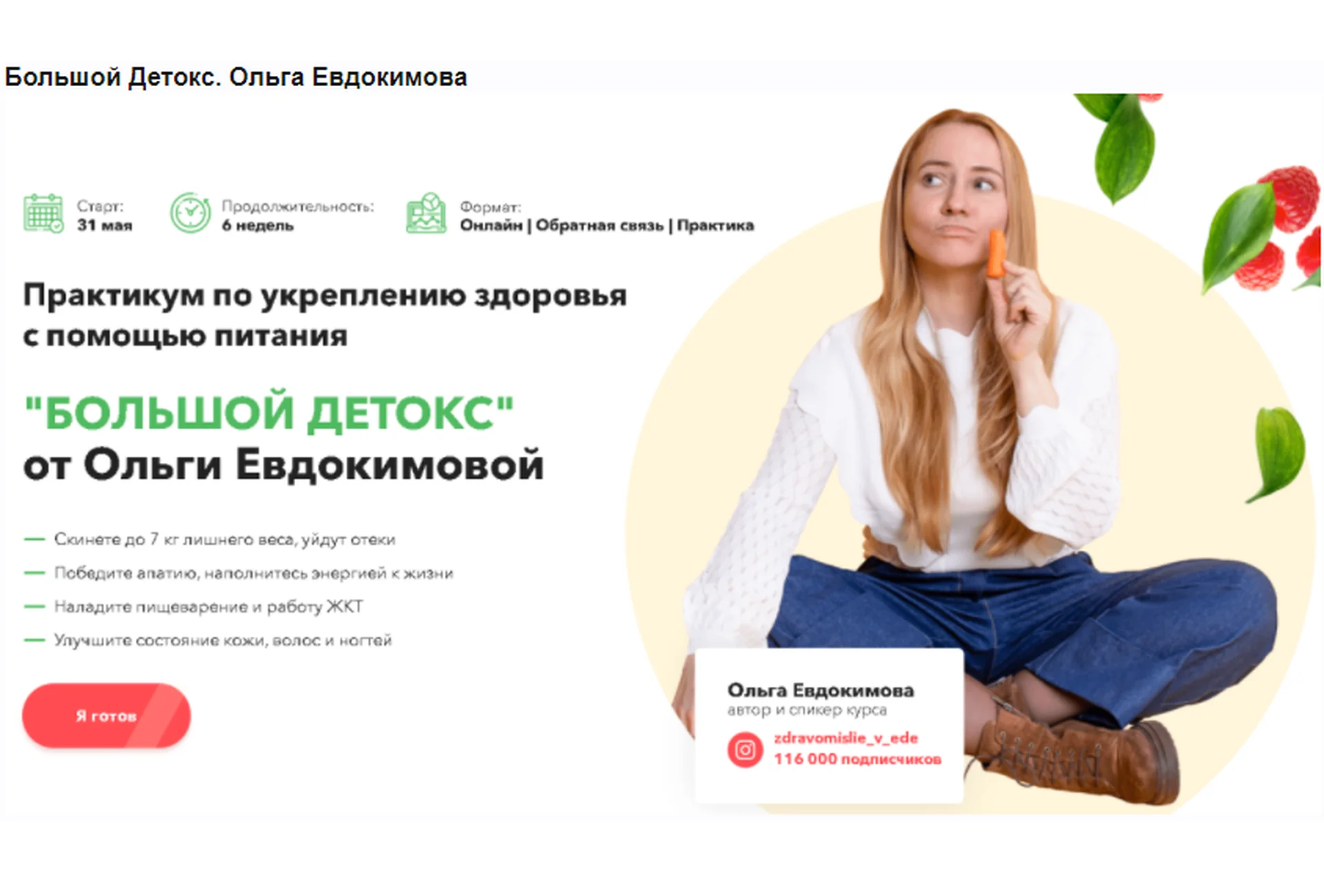 Большой Детокс (Ольга Евдокимова), фото 1 из 1.