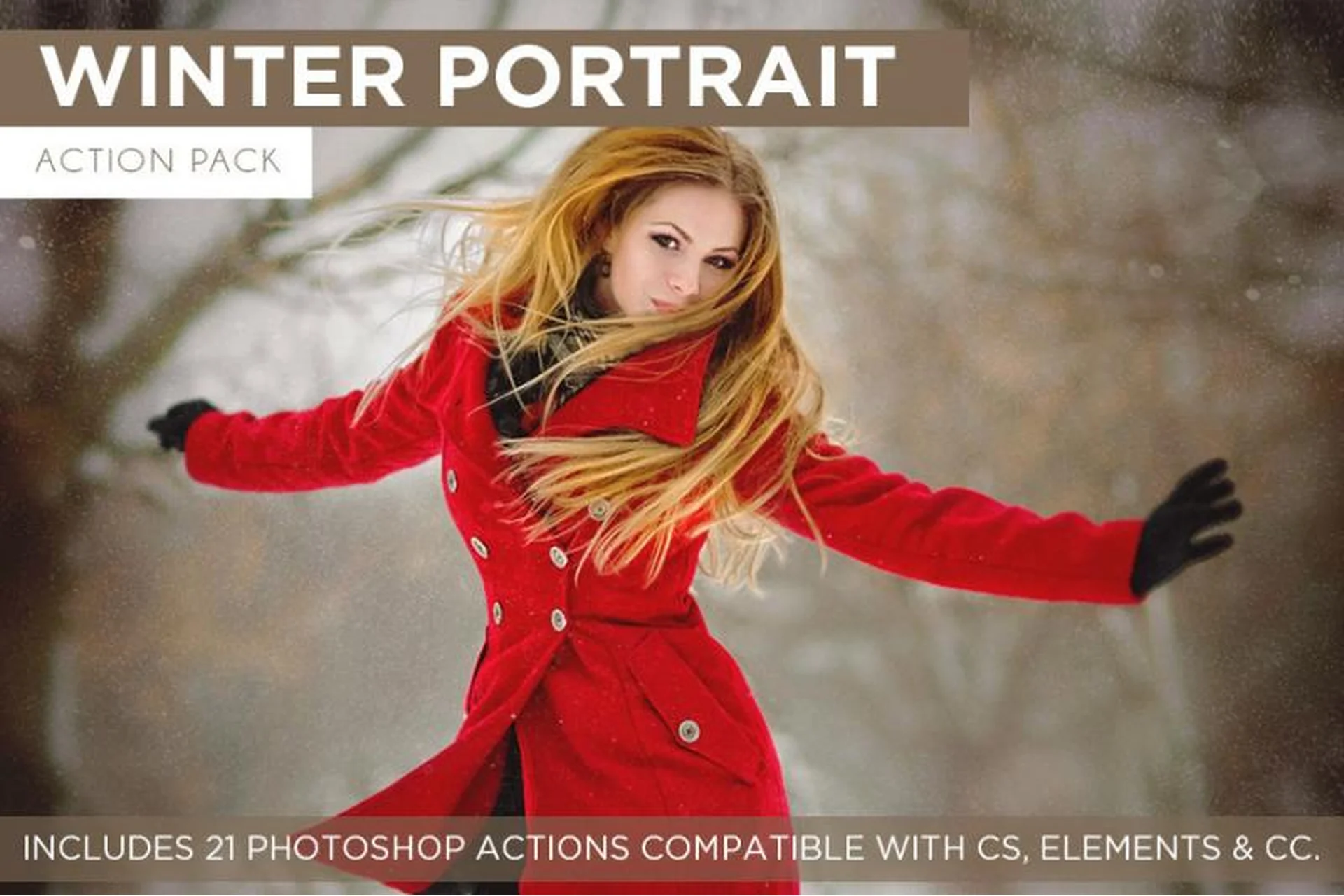 Экшены для Photoshop и пресеты Lightroom Winter Portrait (BP4U), фото 1 из 1.