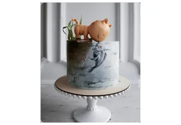 [Gnut Cake School] Изготовление и роспись торта «Кот и рыбка» (Елена Гнут, Екатерина Герасимова)