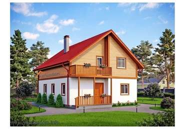 Проект КД-22 (комфорт). Каркасный дом 8,4х10,5 172м/2 с тёплой мансардой.